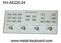 Het ruwe Toetsenbord van de Roestvrij staal Industriële Ingang met 24 Sleutels, Volledig Metaaltoetsenbord