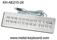 SUS304 geborsteld Waterdicht de Computertoetsenbord 24 van IP65 het Bestand Toetsenbord van het Sleutelswater