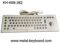 67 Sleutels het Industriële Ss Toetsenbord van de Metaalcomputer met 25mm Lasertrackball Muis en Knopen