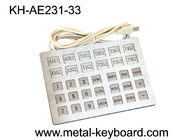 Het Roestvrije staaltoetsenbord van de douane Industrieel Kiosk met 33 Sleutels