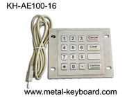 Stofdicht het Toetsenbordmetaal van het USB-poort Industrieel Roestvrije staal met 16 Vlakke Sleutels