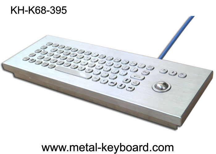 IP65 industrieel Metaal Ruw Toetsenbord met trackball, Bureaucomputertoetsenbord