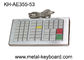 53 Colorful Resin Buttons Metallic Ruggedized Keyboard Vandal resistant and dust proof