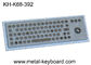 Metal Rugged Industrial Keyboard with Trackball , 65 Keys Vandal proof