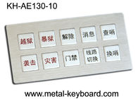 IP65 de ruwe Volledige Kiosk van het Metaaltoetsenbord met aangepast lay-outontwerp 10 Sleutels