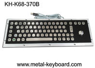 IP65 het Industriële Toetsenbord van de Black metalcomputer met Roestvrij staaltrackball