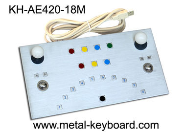 Van het het Metaalpaneel van het vandalismebewijs Industrieel het Metaaltoetsenbord 18 Sleutels met USB/PS2 Interface