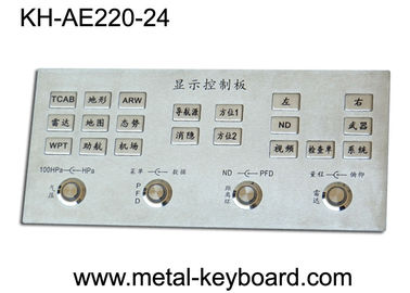 Het ruwe Toetsenbord van de Roestvrij staal Industriële Ingang met 24 Sleutels, Volledig Metaaltoetsenbord